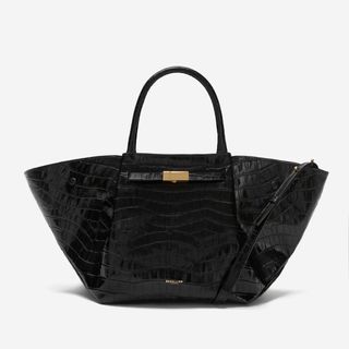 The Midi New York | Black Croc Effect | Demellier