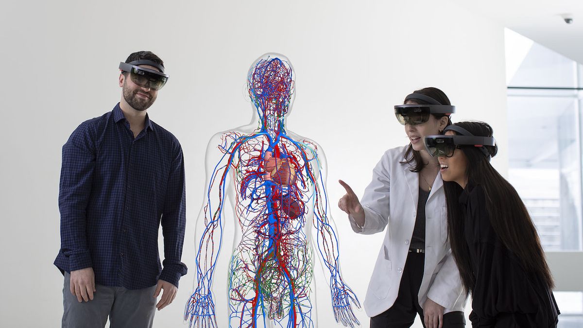 Developed by Case Western Reserve University, HoloAnatomy software works in combination with Microsoft HoloLens AR headsets to provide first- and second-year medical students with 3D perspectives of the human body.