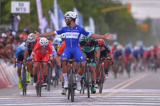 Fernando Gaviria won a stage before crashing out of the 2018 Vuelta a San Juan