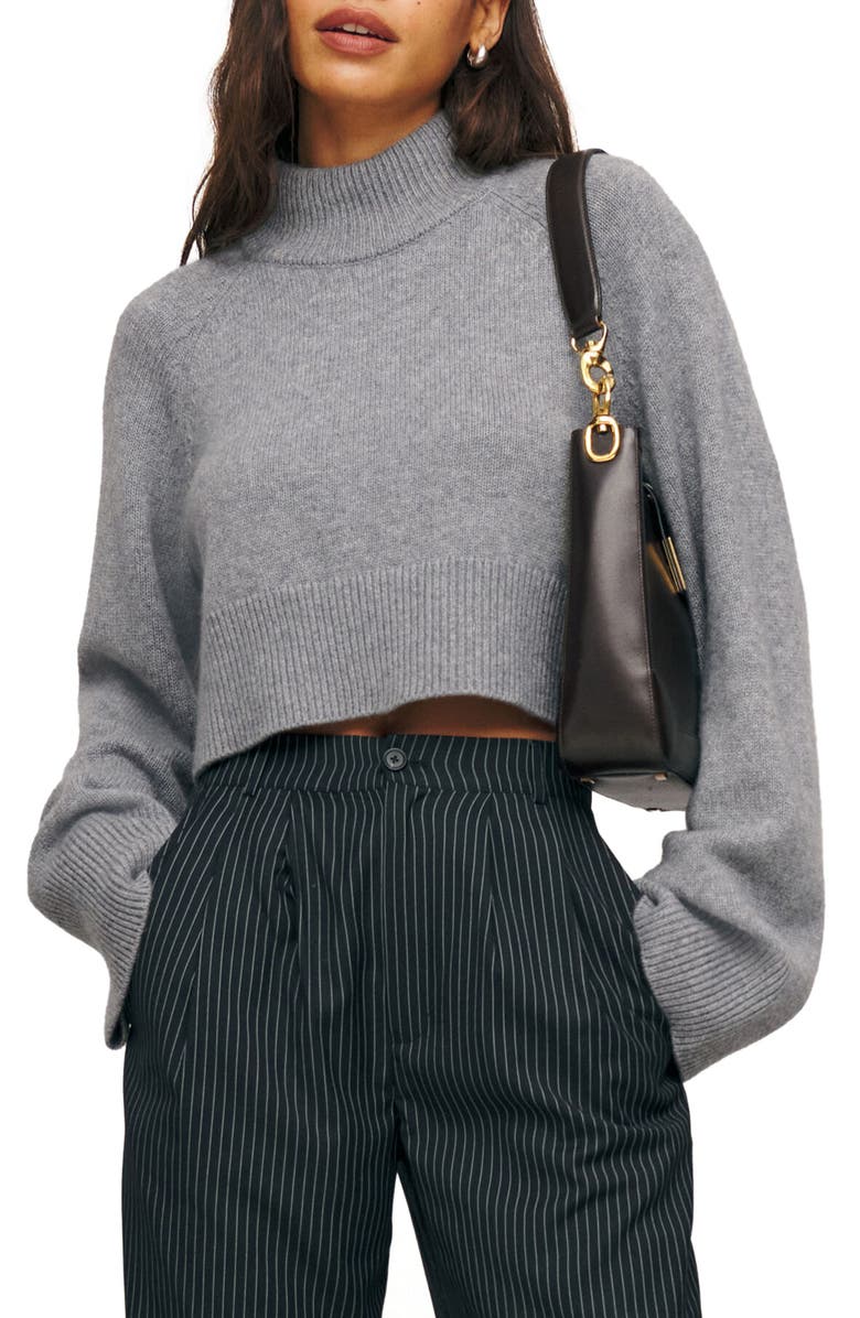 Garrett Turtleneck Recycled Cashmere Blend Crop Sweater