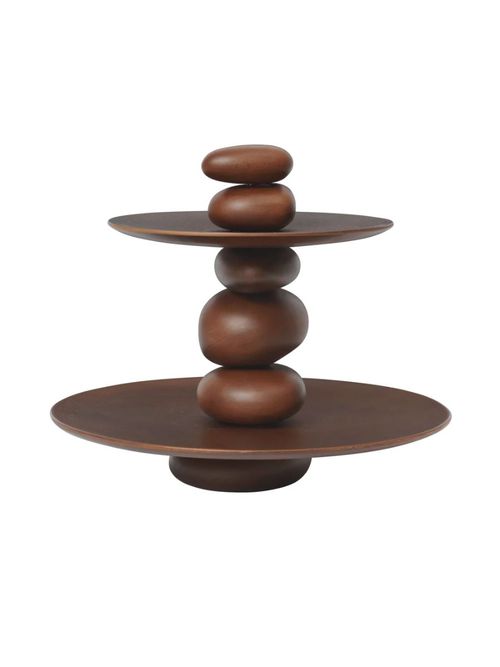 Pebble Dessert Stand - Dark Brown