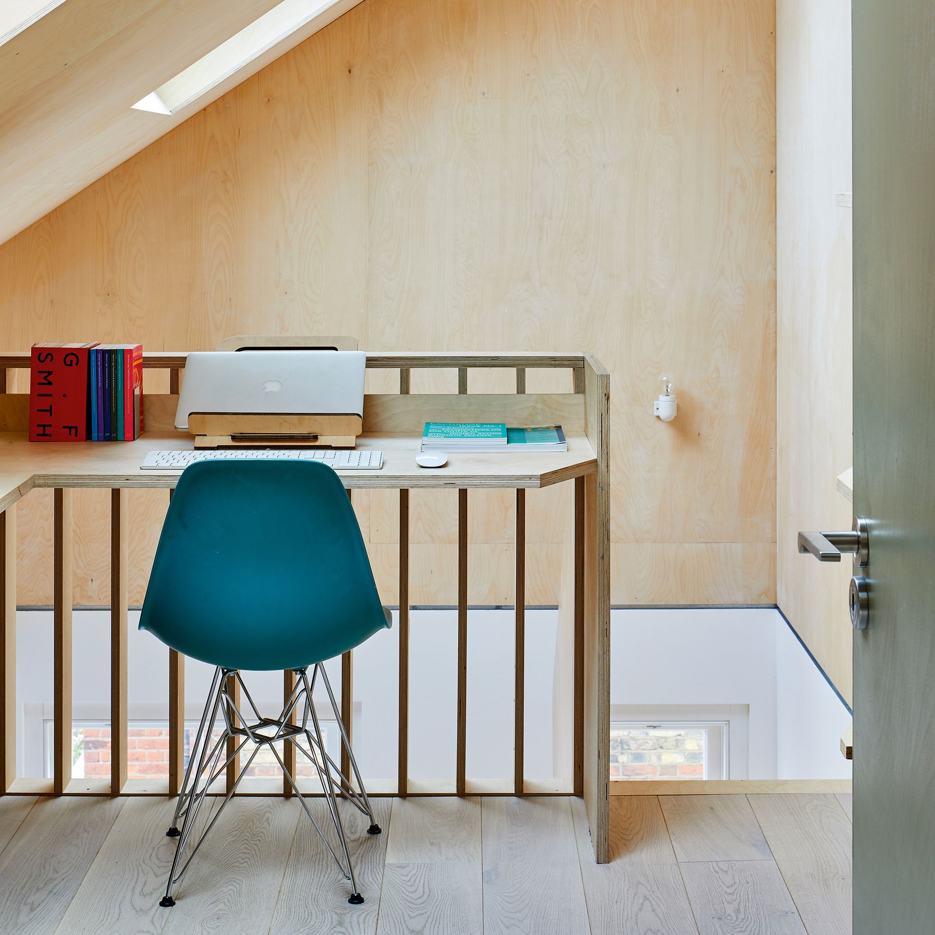 Home working area on landing above staircase