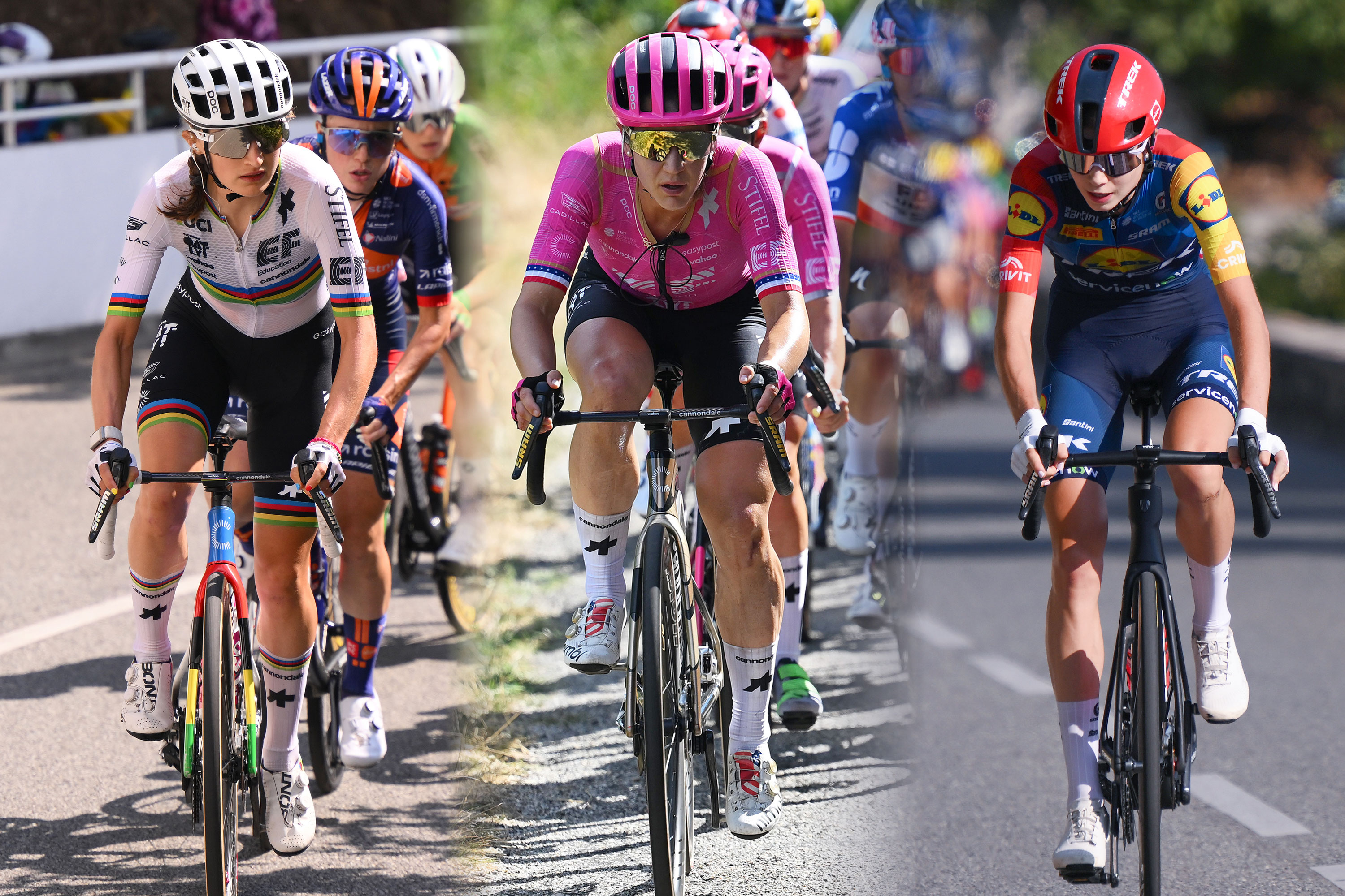 Magdeleine Vallieres Mill, Kristen Faulkner, Isabella Holmgren were among the North American contingent at the 2026 Tour de France Femmes