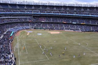 General view of the Yankee Stadium during a match between New York City FC and New England Revolution in March 2015.