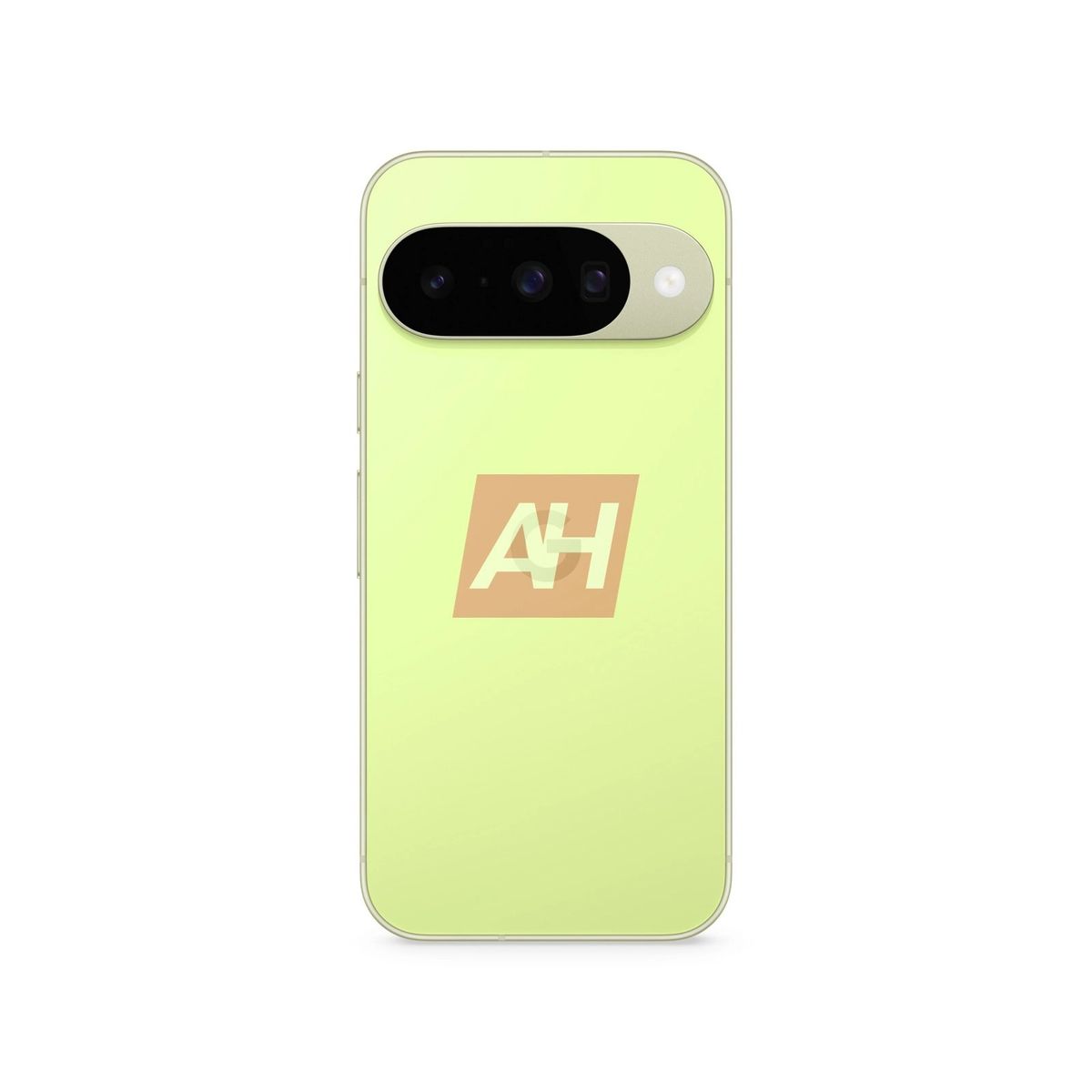 Pixel 10 render in lime (Limoncello)