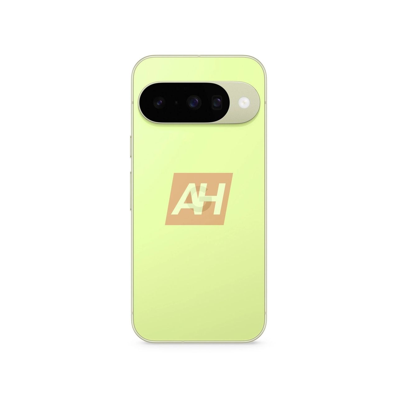 Pixel 10 render in lime (Limoncello)