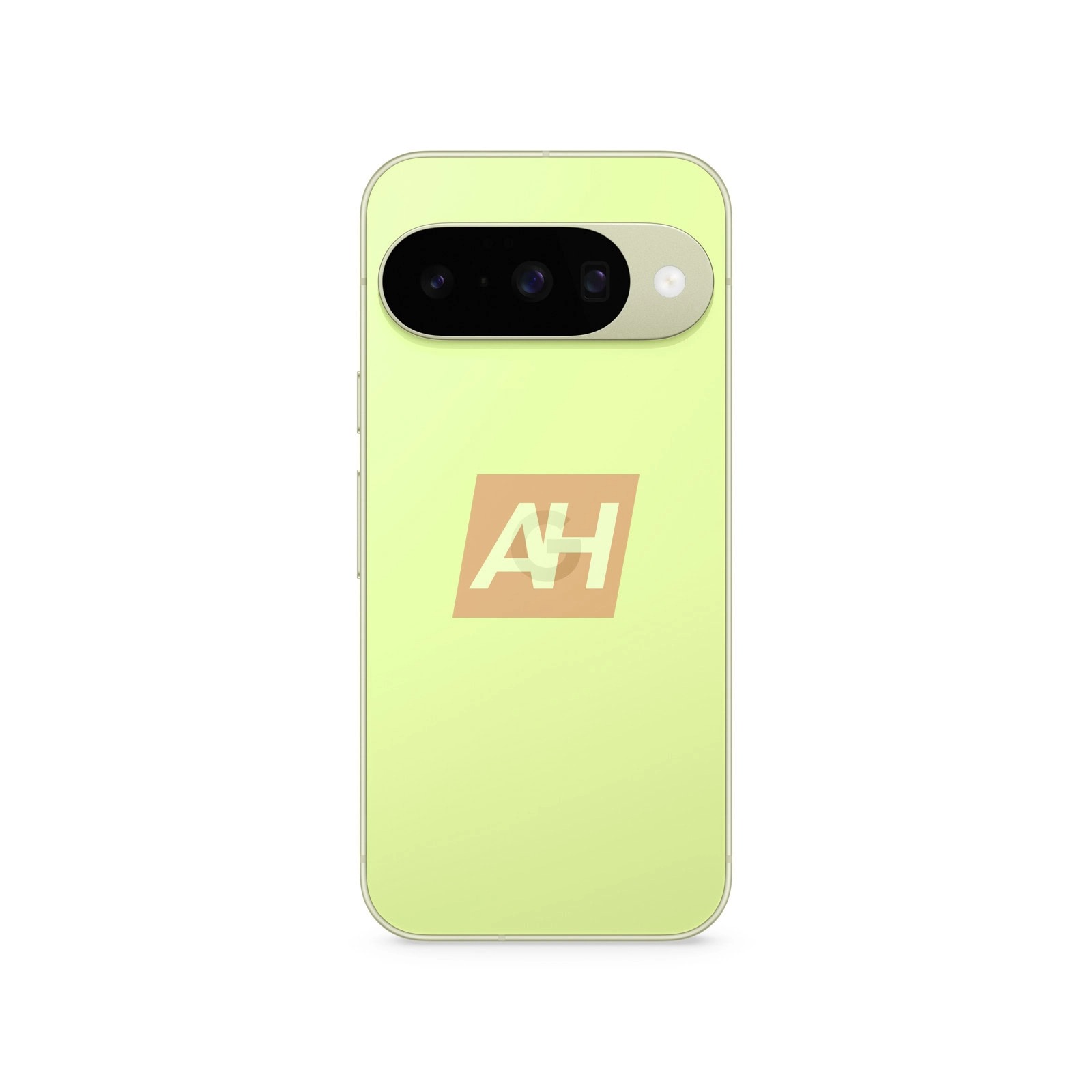 Pixel 10 render in lime (Limoncello)