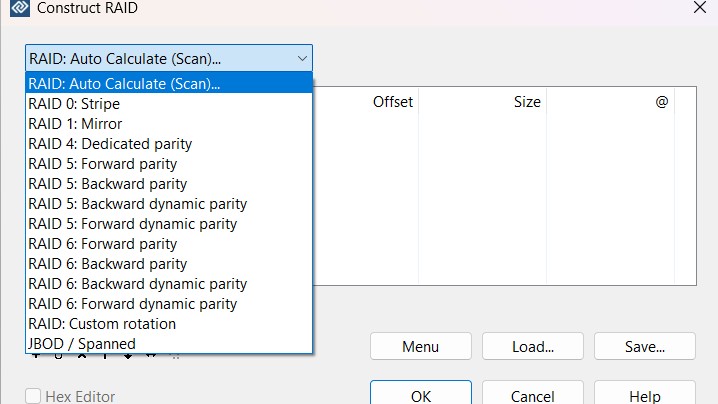 DMDE RAID Reconstructor