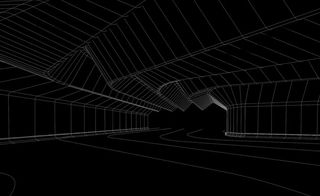 Wireframe concept of interior structure