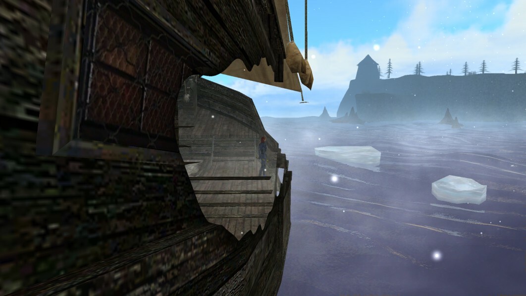 Doom of Icewind Dale side view of ship in icy water