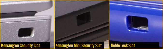 Three types of Laptop Lock Slot