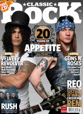 The cover of Classic Rock magazine issue 107 featuring Guns N’ Roses