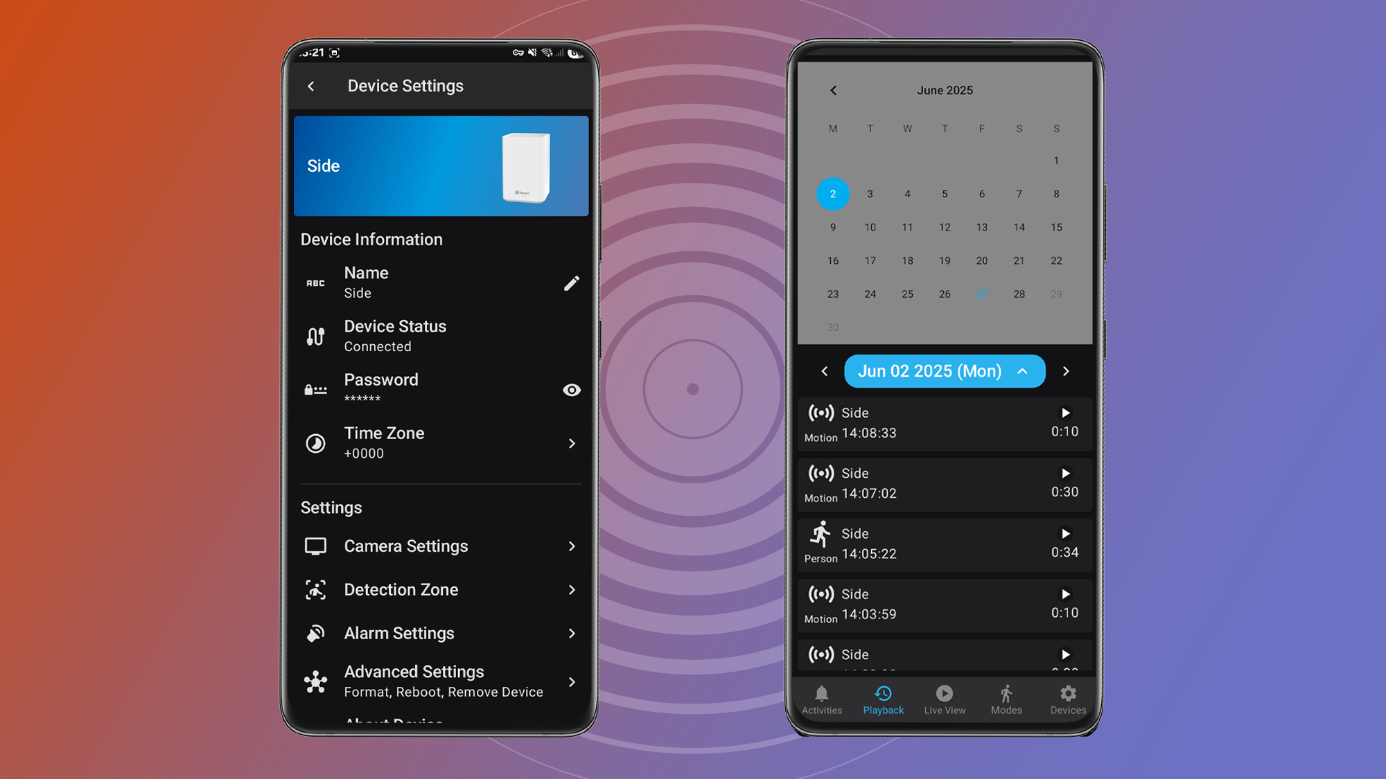 The Swann Security app on an Android phone