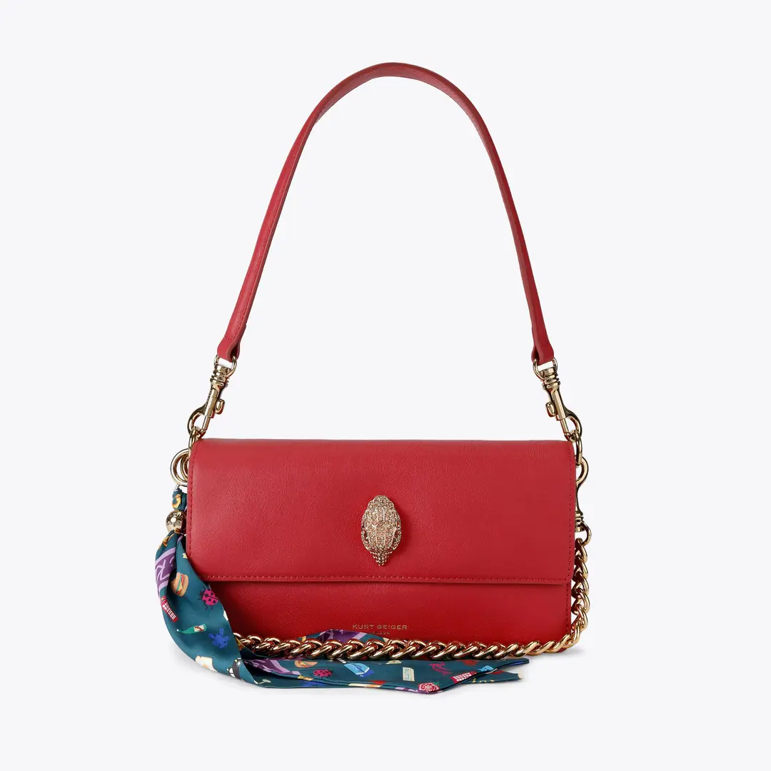 Kurt Geiger, Sloane Soft Shoulder Bag in Red