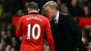 David Moyes and Rooney at Manchester United