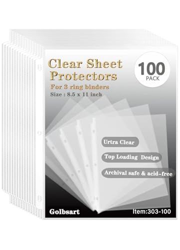 100-Pack Clear Sheet Protectors 