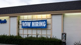 now hiring sign jobs report