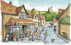 Village shop illustration