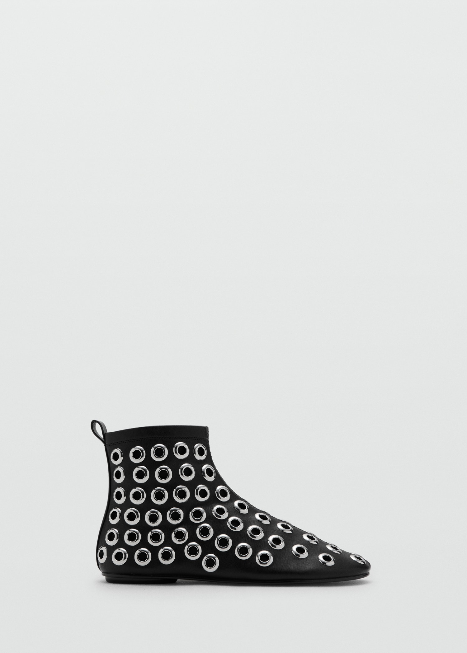 Faux-Leather Ankle Boots With Eyelets - Women | Mango Usa