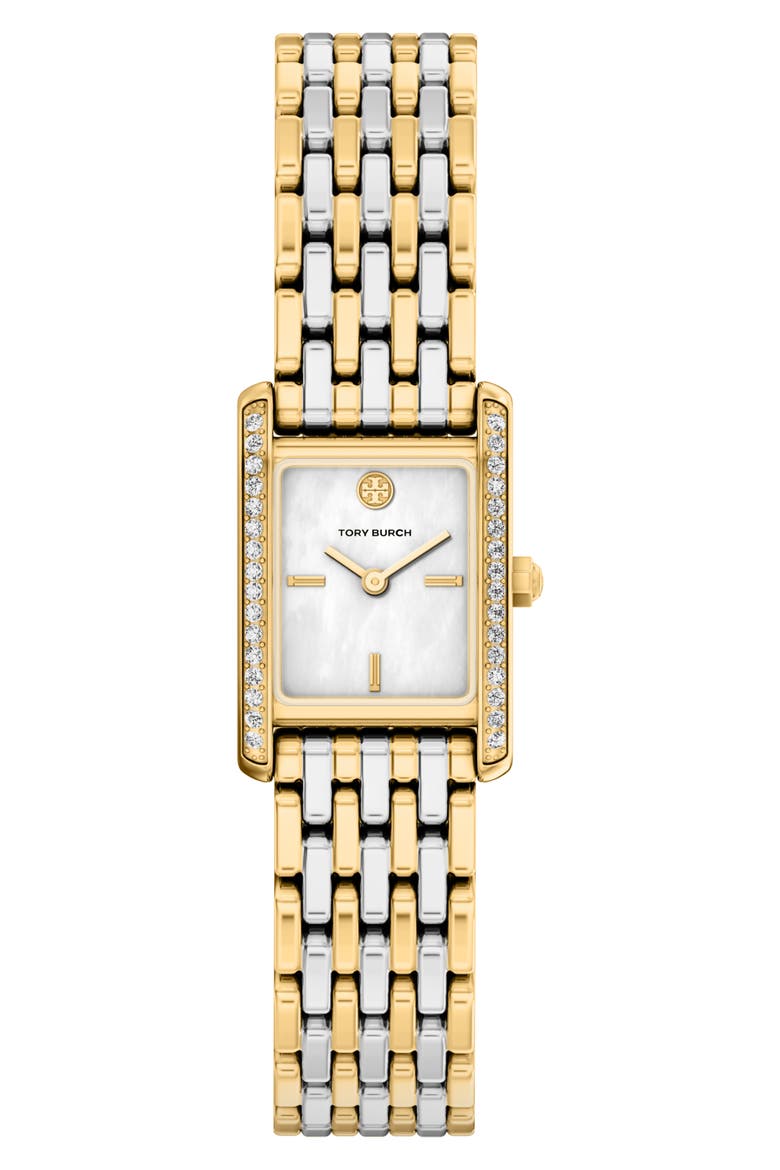 The Small Eleanor Mother-Of-Pearl Tank Bracelet Watch, 19mm X 22mm
