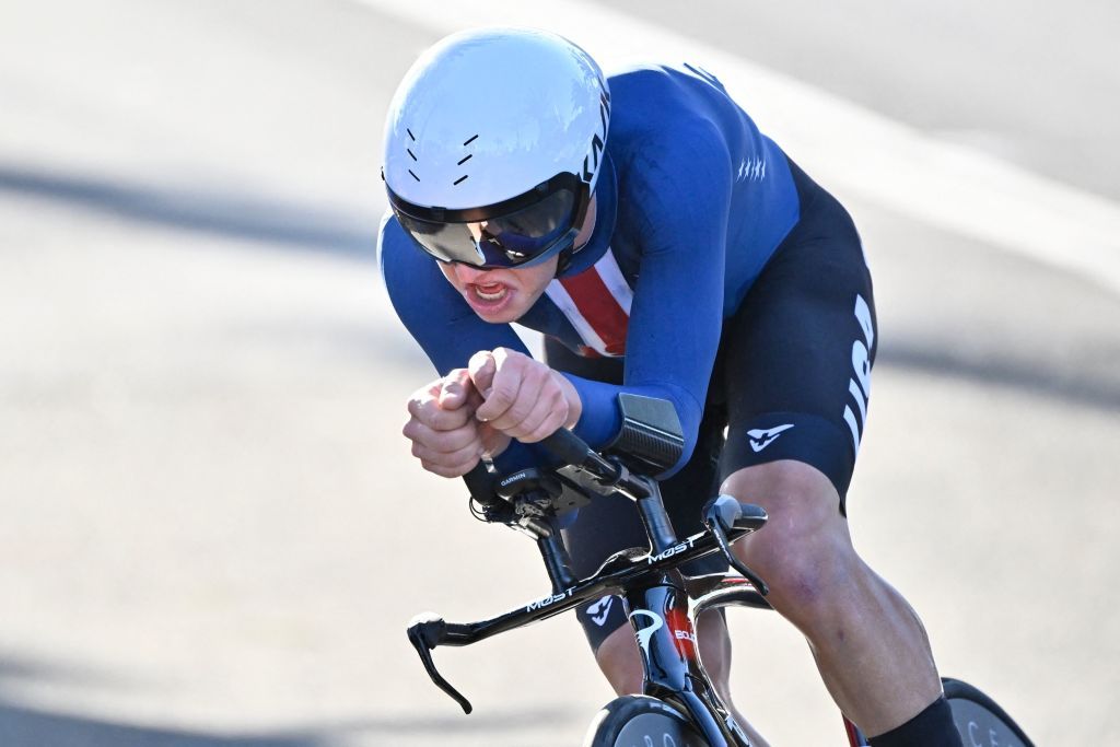 US Magnus Sheffield pictured in action during the men elite individual time trial at the UCI Road World Championships Cycling 