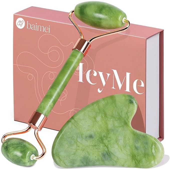 BAIMEI, Icyme Gua Sha & Jade Roller Facial Tools