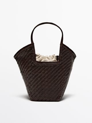 Massimo Dutti, Mini bolsa de couro tecido