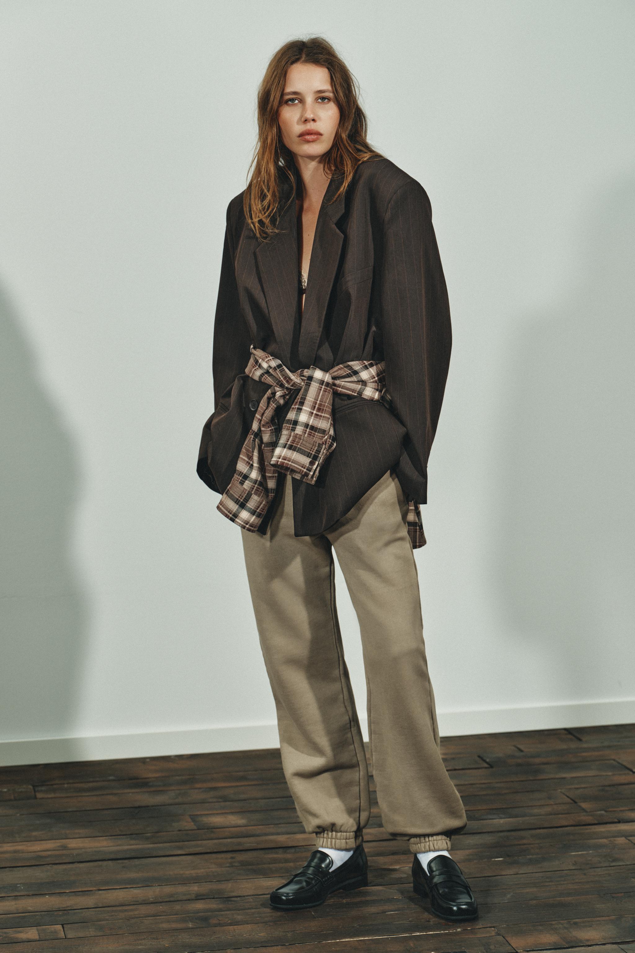 Oversize Pinstripe Blazer