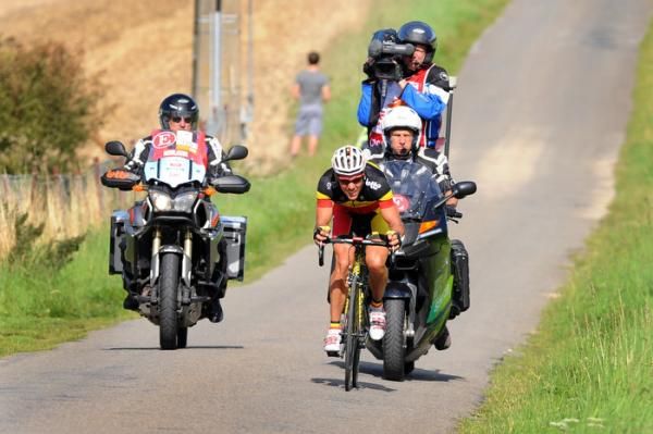 Philippe Gilbert (Omega Pharma Lotto) on the attack