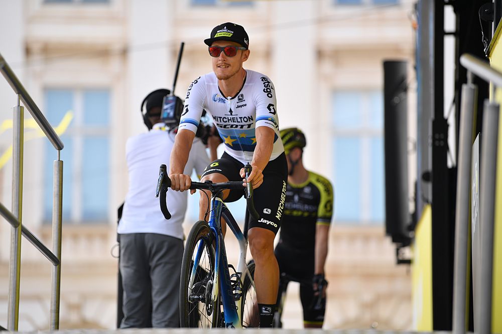 Matteo Trentin (Mitchelton-Scott) stage 1 start at the Tour de France