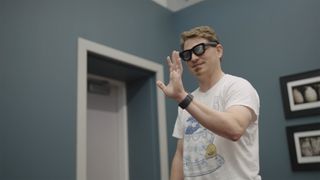 Going hands-on with Meta Orion smartglasses and using an EMG wristband for input