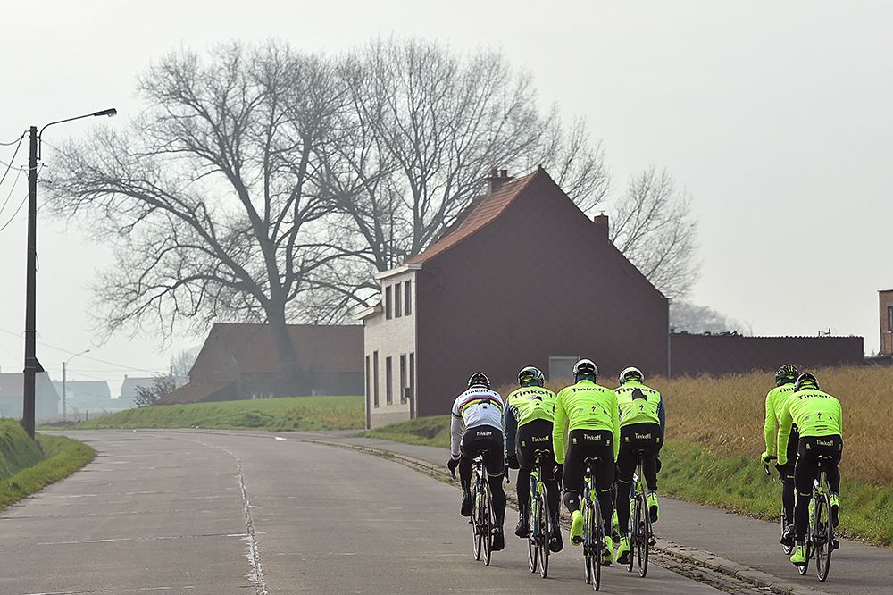 Peter Sagan and his Tinkoff teammates train in Belgium
