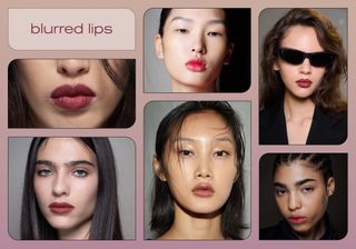 SS25 beauty trend: blurred lipstick