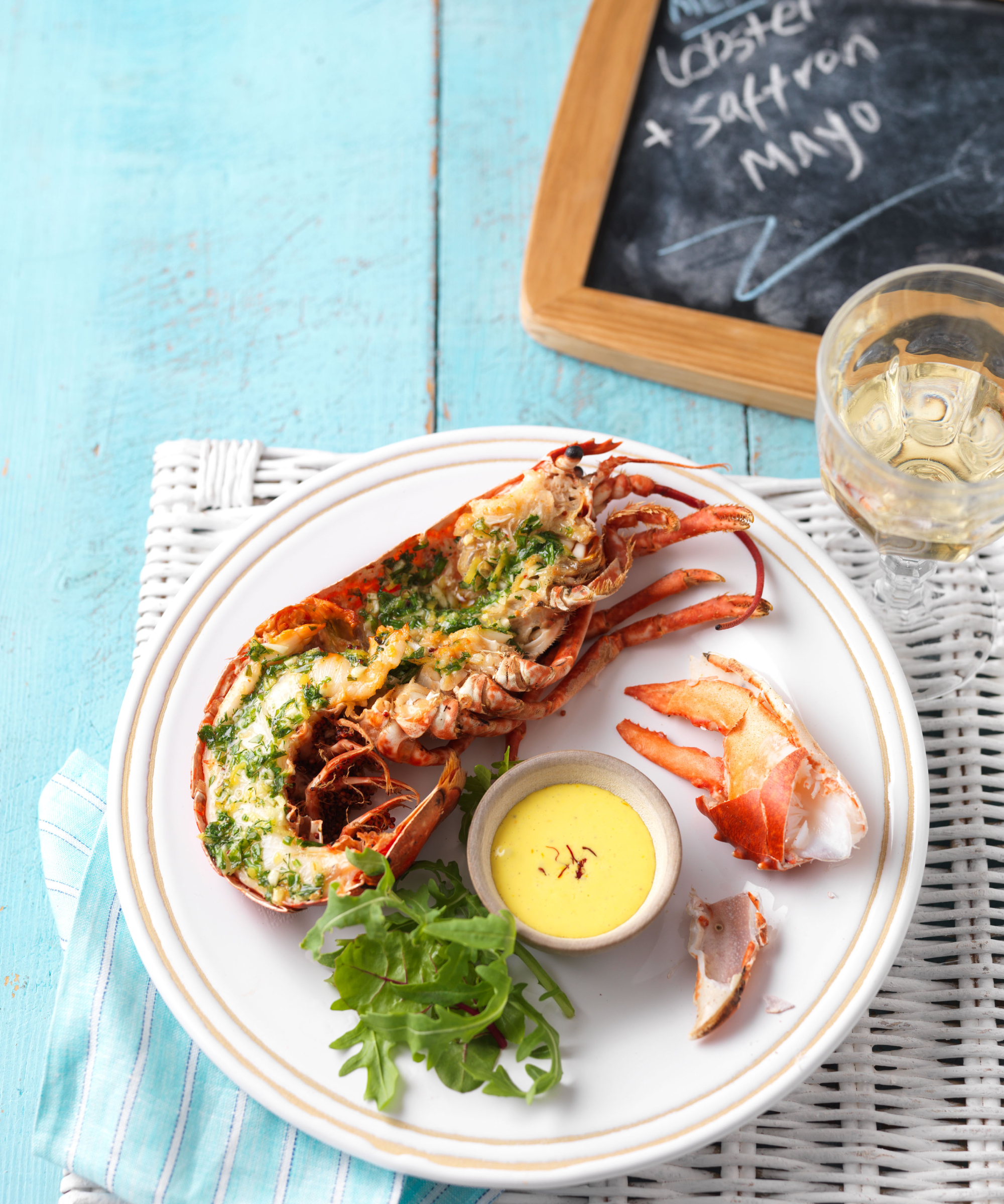 Griddled Lobster with Saffron Mayonnaise