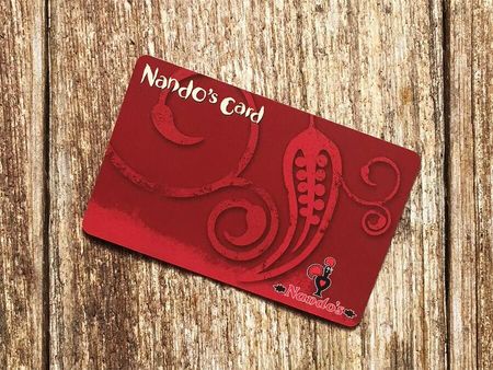 A photo of the Red Nando's Loyalty Card