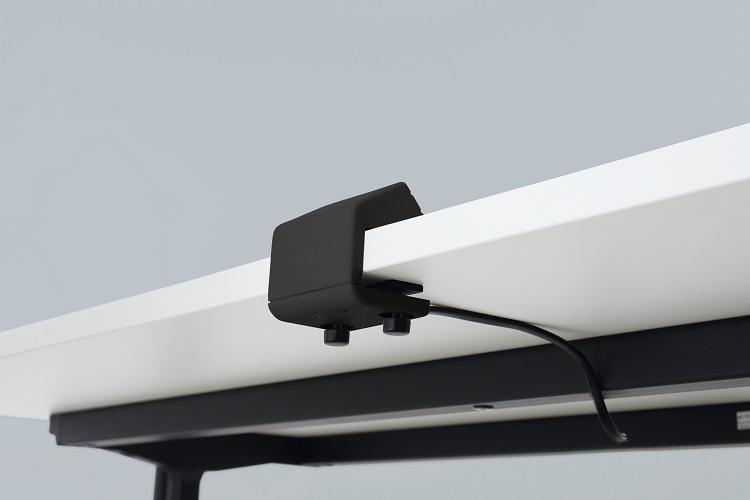 The Kokuyo Energy Line clamped to a table
