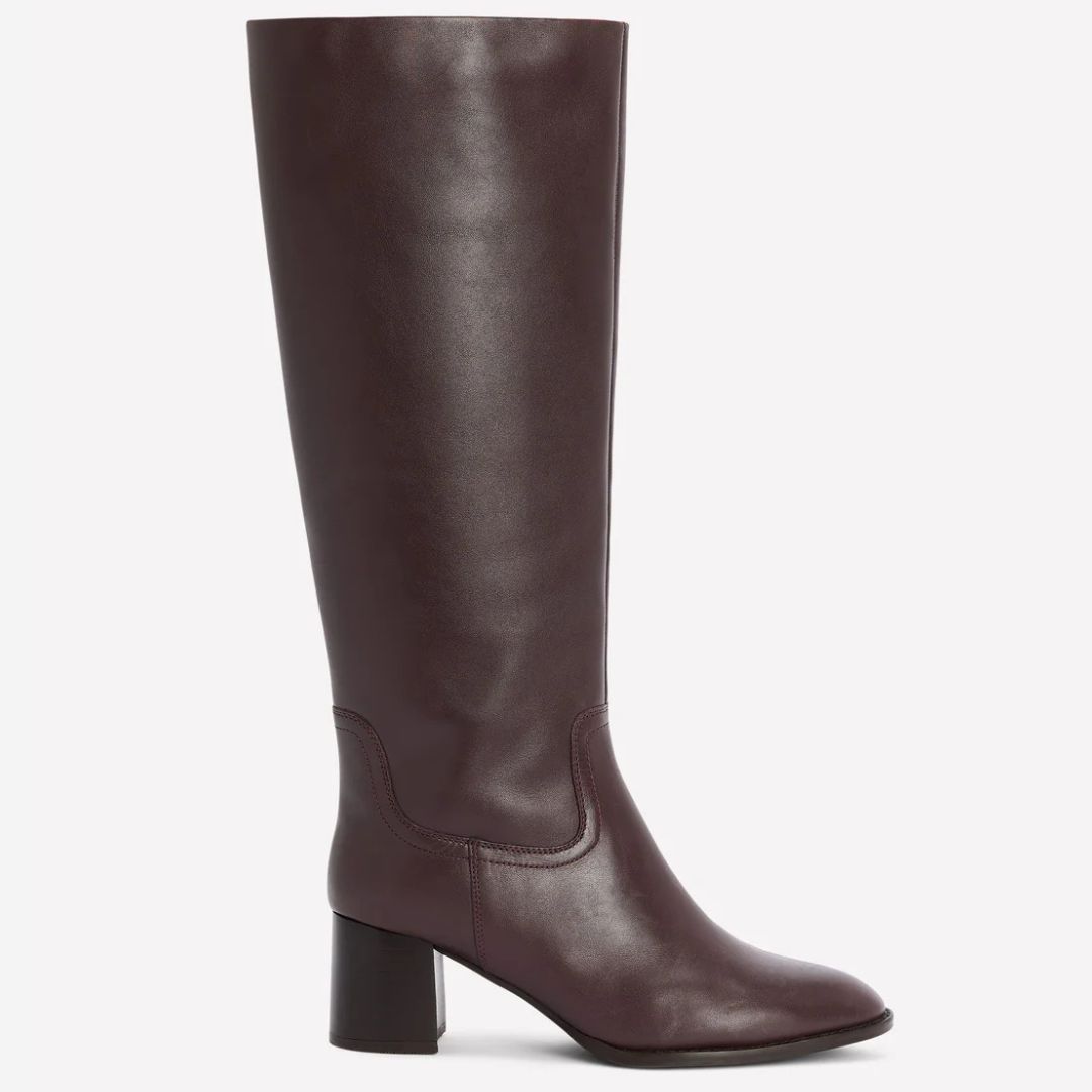 Boden Skye Smart Knee Boots in Dark Cherry