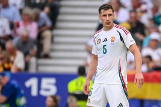 Willi Orbán of Hungary looks on during the UEFA EURO 2024 group stage match between Germany and Hungary at Stuttgart Arena on June 19, 2024 in Stuttgart, Germany