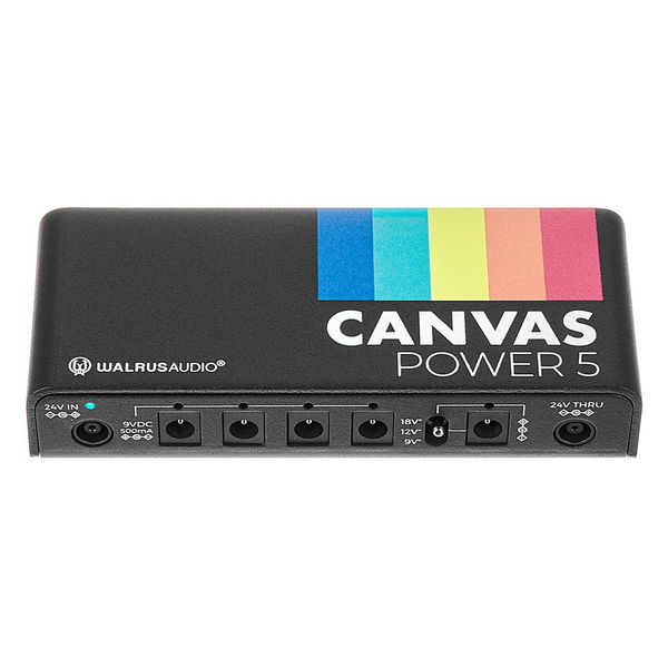 Front view of a Walrus Audio Canvas Power 5 power supply on a white background