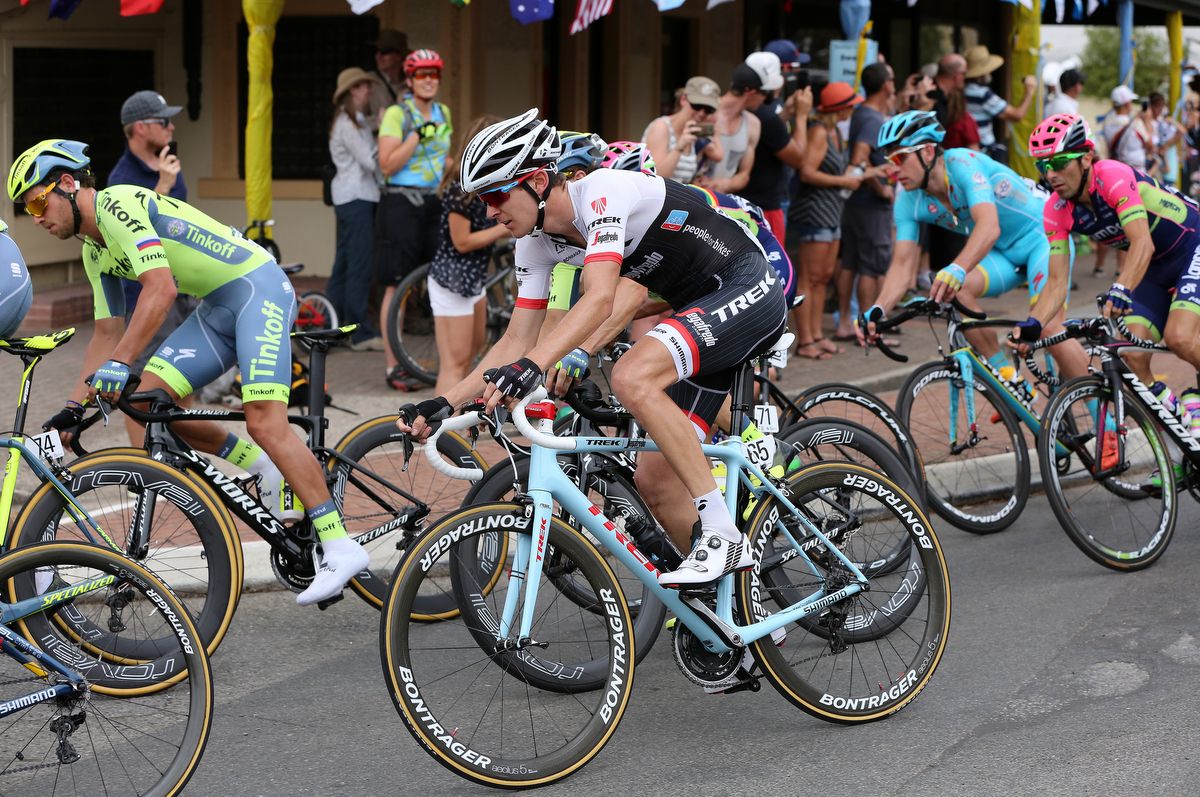 Peter Stetina in his first race with Trek-Segafredo at the Tour Down Under