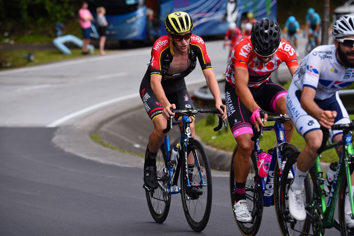 Harry Sweeny hanging on and saving his podium place
