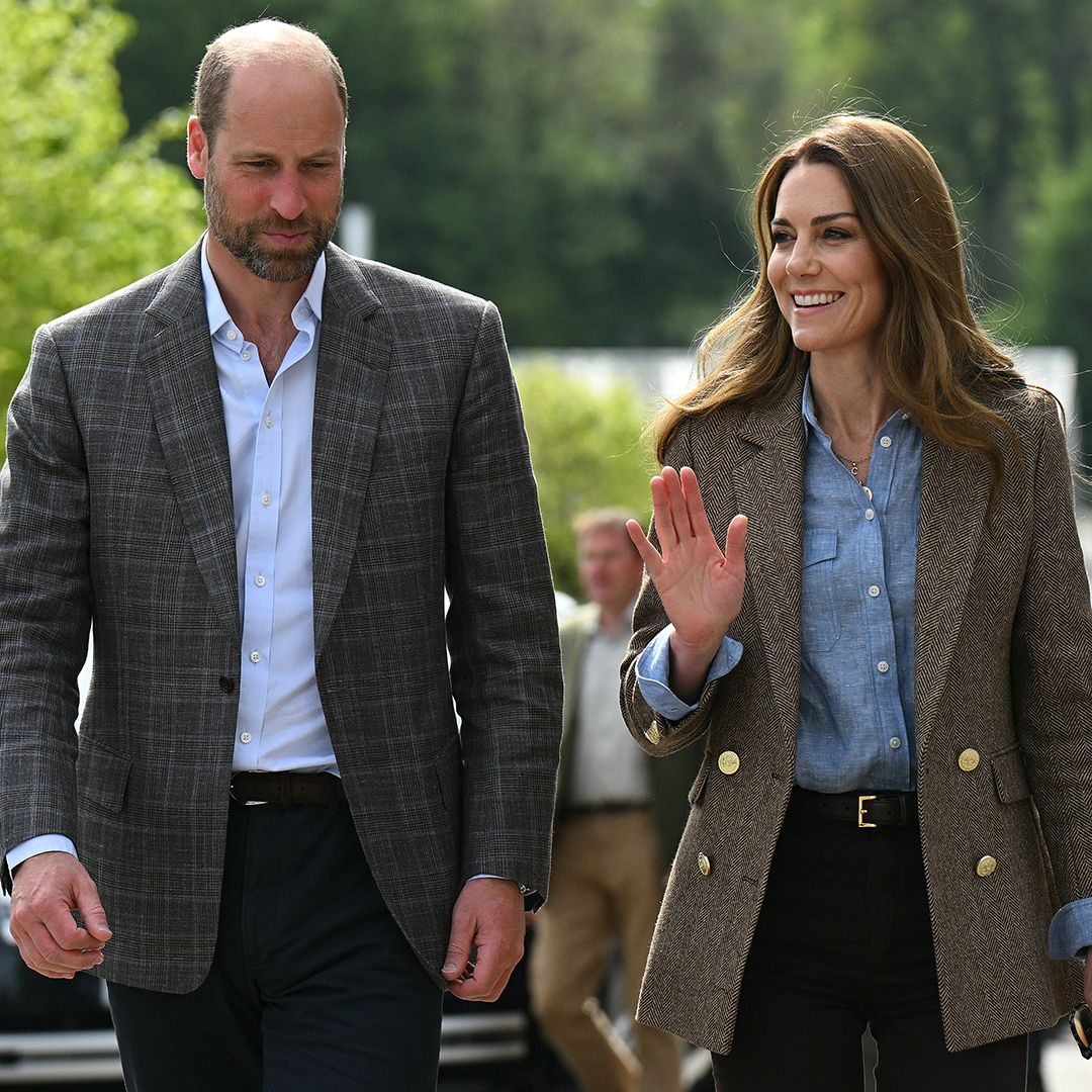 TOBERMORY, SCOTLAND - APRIL 29: Prince William, Prince of Wales and Britain&#039;s Catherine, Princess of Wales arrive to visit Aros Hall, a local community hub on April 29, 2025 in Tobermory, Scotland. The Prince and Princess of Wales are on a two-day visit to the Isles of Mull and Iona on the 29th and 30th of April to engage with rural island communities. During their time on the islands, they will connect with local residents, highlighting the value of social bonds and underscoring the importance of safeguarding and advocating for the natural environment. (Photo by Oli Scarff - WPA Pool/Getty Images)