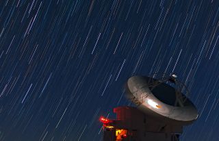 Star Trails Over APEX Telescope