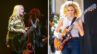 Left - Nancy Wilson of Heart opens for Styx at Abbotsford Centre on October 06, 2022 in Abbotsford, British Columbia, Canada; Right - Grace Bowers performs during 2023 Austin City Limits Music Festival at Zilker Park on October 15, 2023 in Austin, Texas