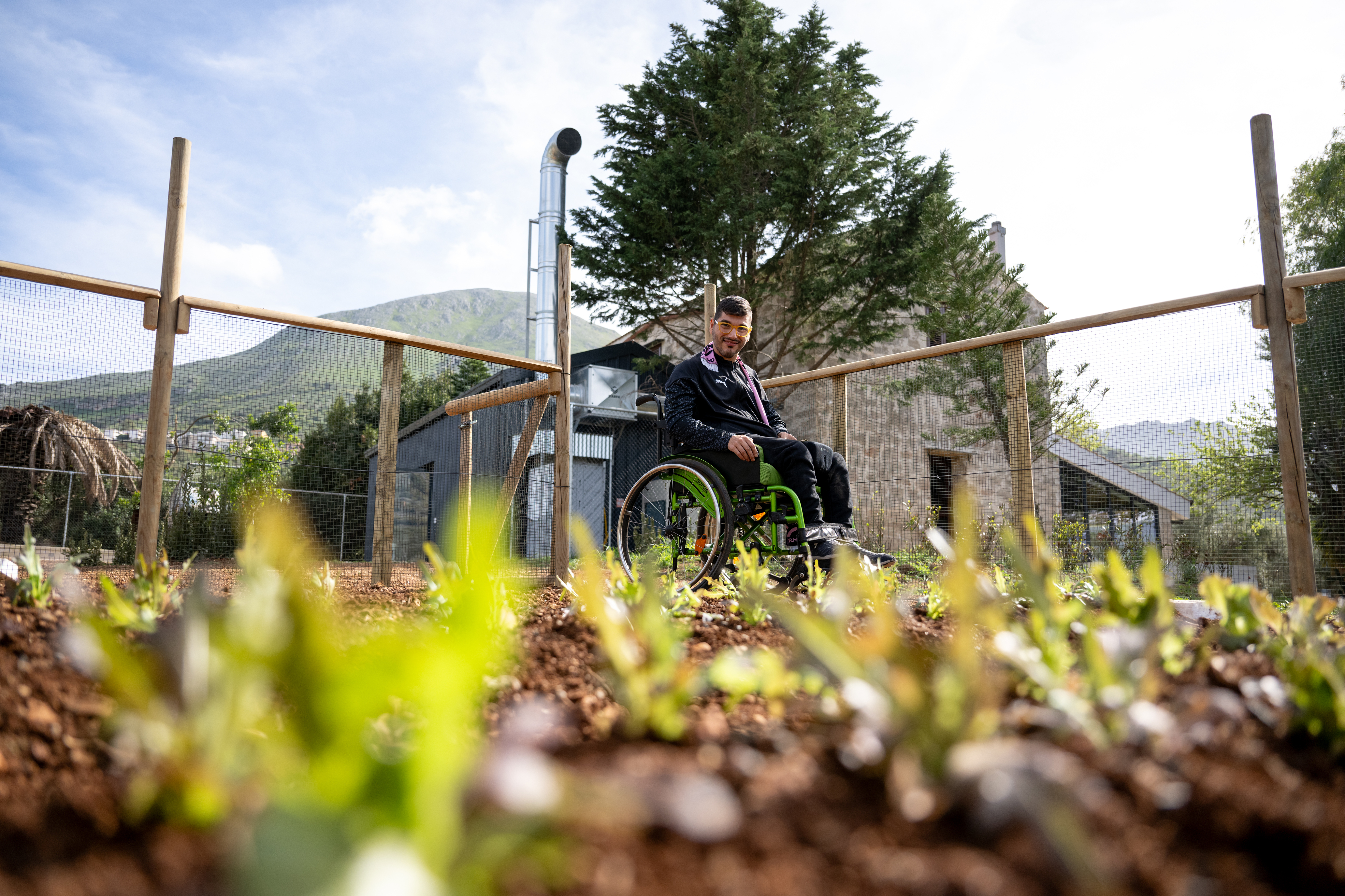 Silvio tends to Palermo's social garden at the training centre