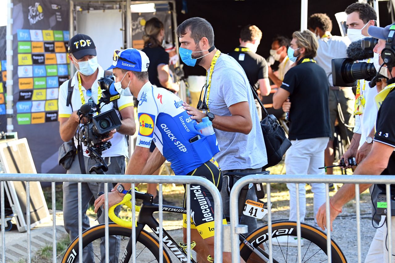 Julian Alaphilippe (Deceuninck-QuickStep) after the stage