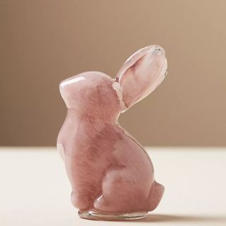 Glass Art Bunny Decorative Object