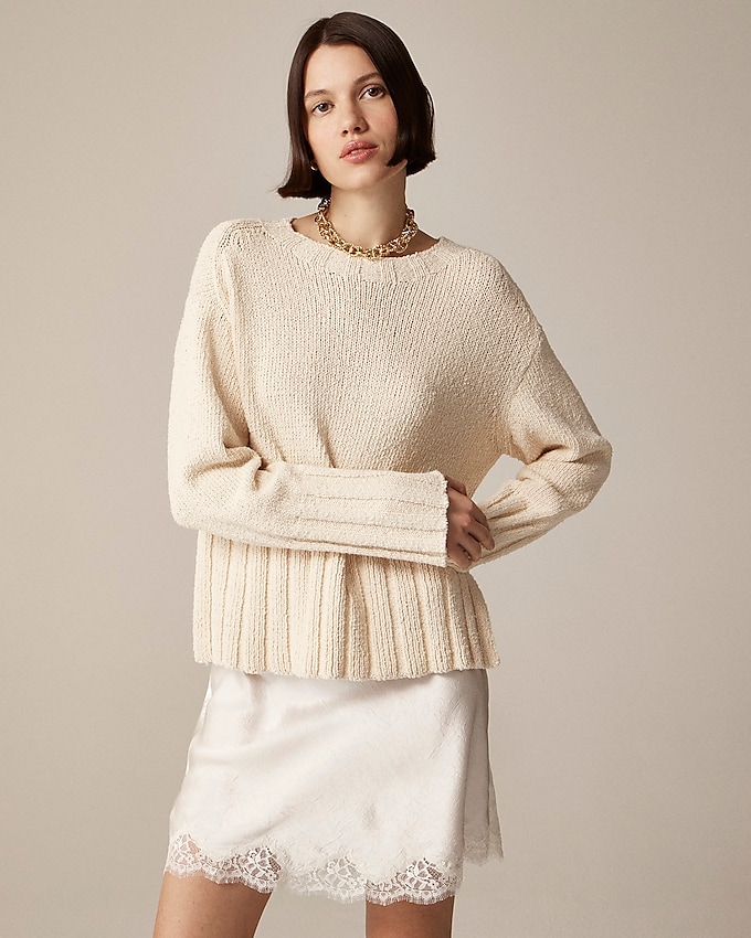 Marina Sweater in Textured Cotton Blend