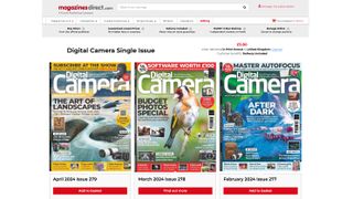 Landing page on the Magazines Direct website, for buying single issues of Digital Camera magazine