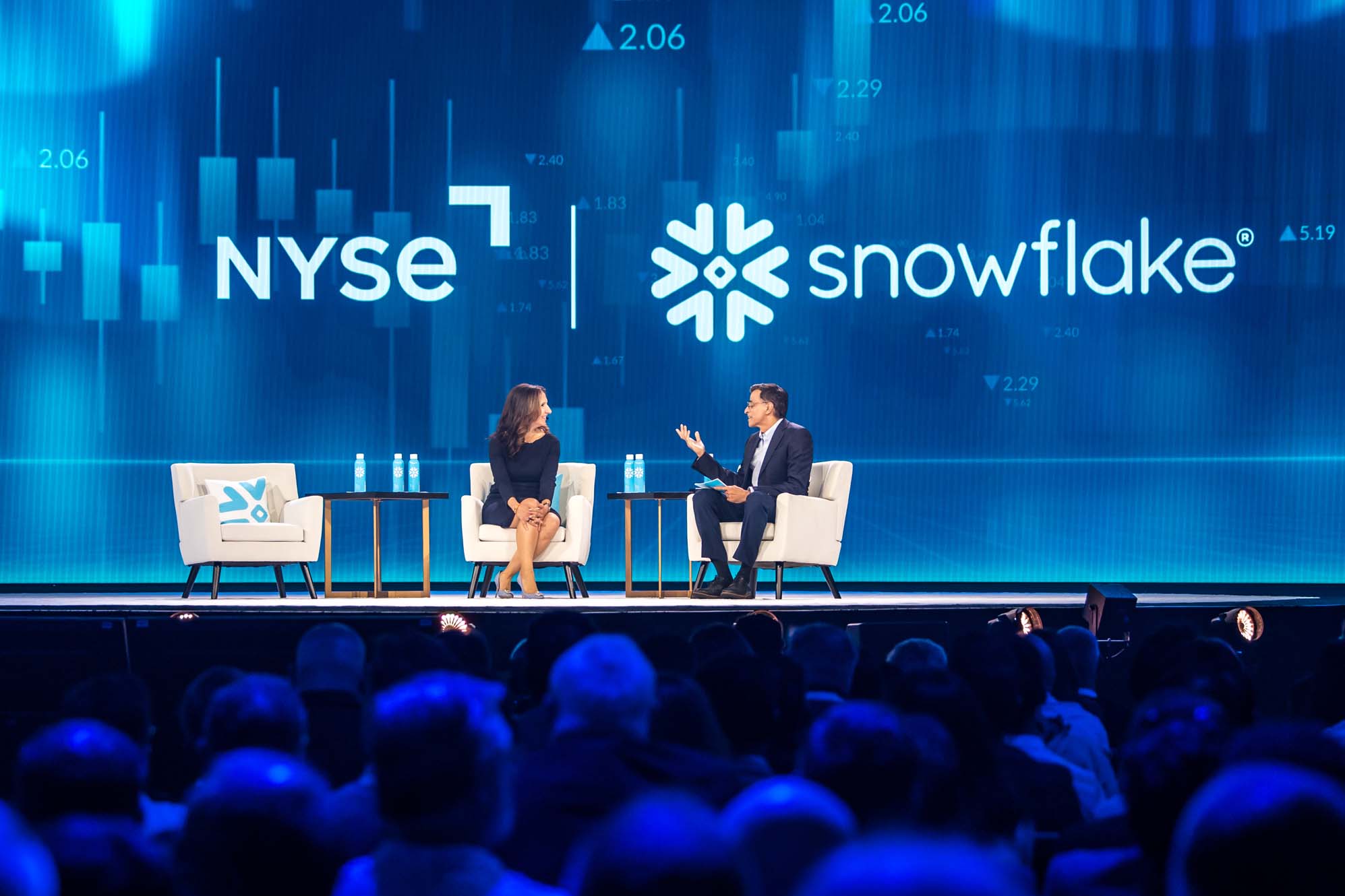 NYSE President Lynn Martin speaking at Snowflake Summit 2025